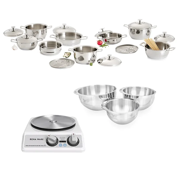 Especial #04 - Juego Gourmet 17 Piezas + Multi Cooker + Juego de Bowls 3 Piezas