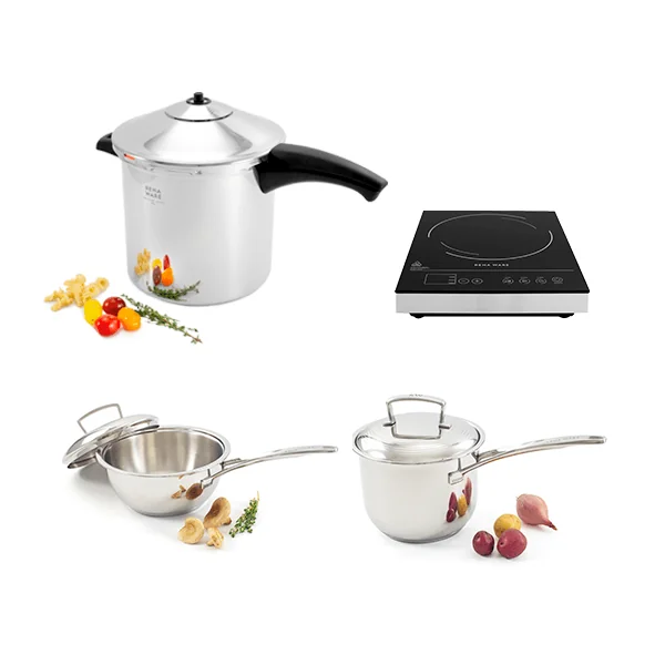 Especial #36 - Olla a Presión 8 L + Saucier 1.75 L + Saucepan 2.5 L + Cocina de Inducción IC-450